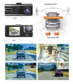 Aggiy Dash Cam A22 3 kanal araba kaydedici 1080P 32 GB Hafıza Kartlı - Görsel 2