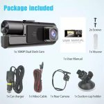 Aggiy Dash Cam A22 3 kanal araba kaydedici 1080P 32 GB Hafıza Kartlı - Görsel 3